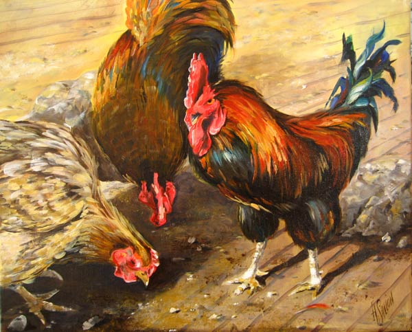 Coq et poules
